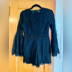 DO + BE Natasha Black Long Sleeve Romper